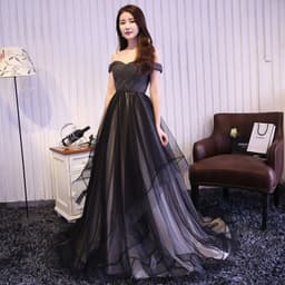 image-One-shoulder evening dress