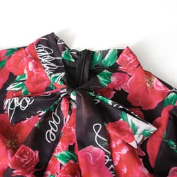 image-African Clothing Women's Chiffon Print Big Swing Dress Long Skirt