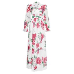 image-African Clothing Women's Chiffon Print Big Swing Dress Long Skirt