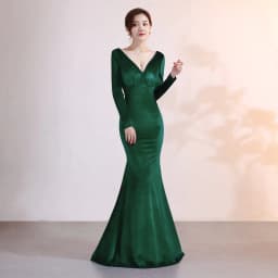 image-Velvet Evening Dress Mermaid Dress