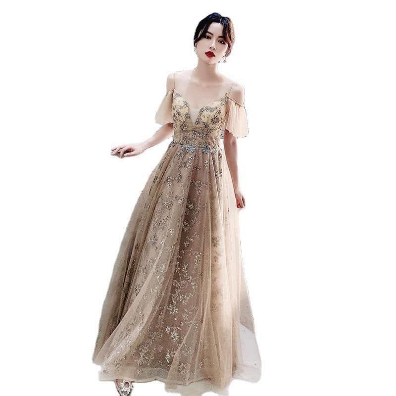 image-New style Sling Fantasy Fairy Temperament Birthday Party Host Dress Skirt Long