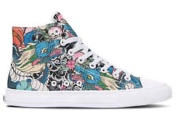 image-Printed Couple High Top Canvas Shoes