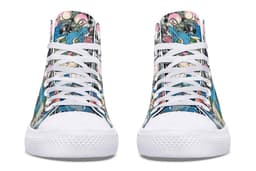 image-Printed Couple High Top Canvas Shoes