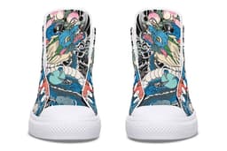 image-Printed Couple High Top Canvas Shoes