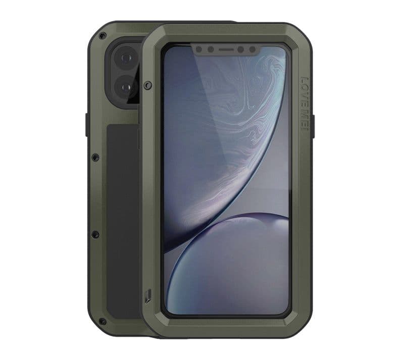 image-Suitable for Apple iPhone11ProMax three-proof mobile phone shell anti-drop pro silicone metal all-inclusive foreign trade new