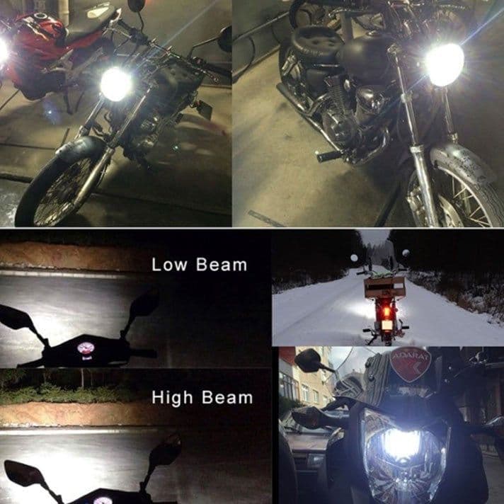 image-Motorcycle Led M4 Double Claw H6 Electric Vehicle Built-in Lights