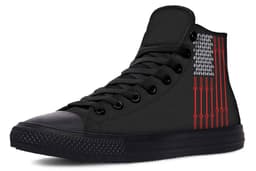 image-Printed Couple High Top Canvas Shoes