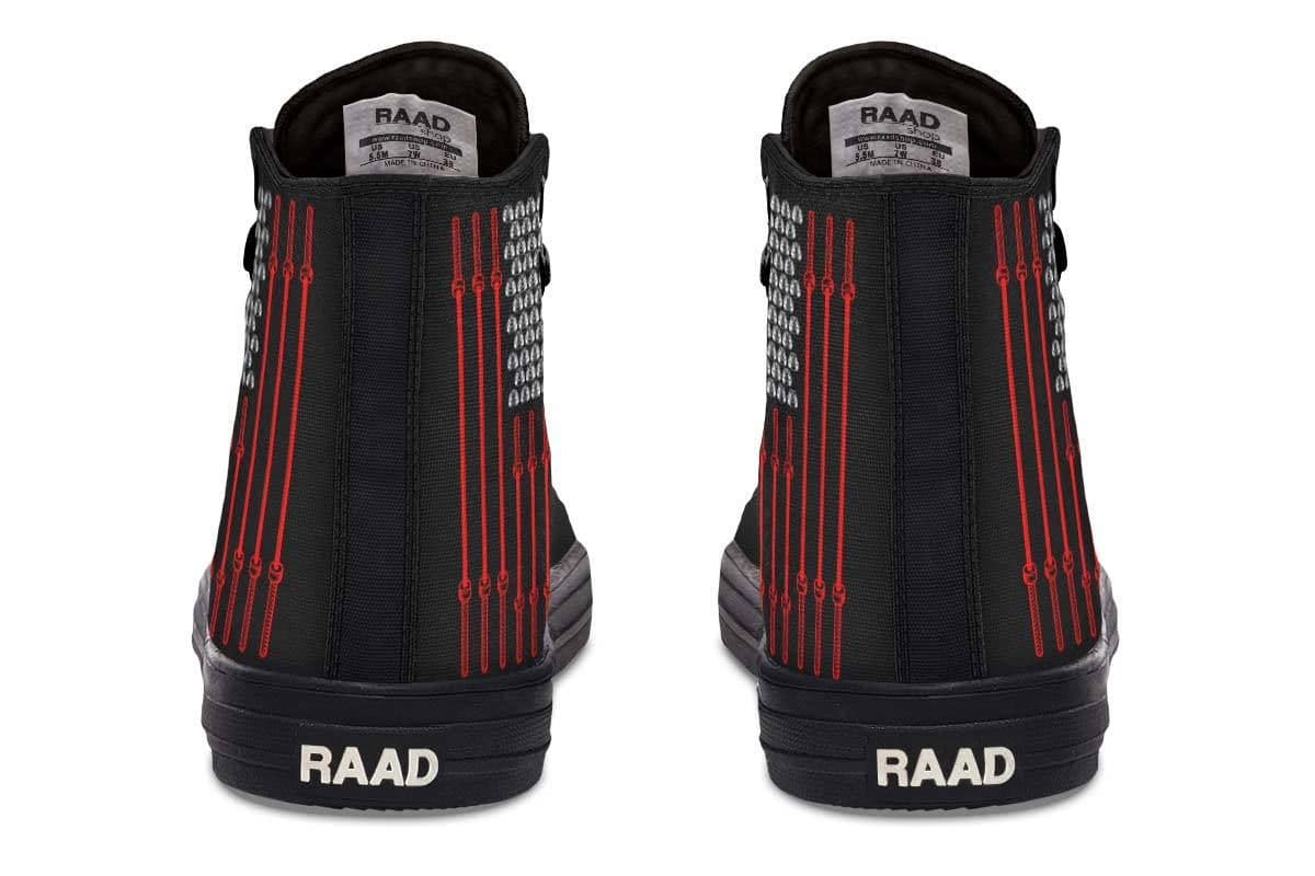 image-Printed Couple High Top Canvas Shoes