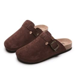 image-Women's Large Flat Sole Slip On Baotou Half Slippers