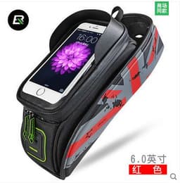 image-Rock Brothers Red Star Award Ma Yingbao bicycle bag front beam bag riding on tube bag mobile phone waterproof saddle bag