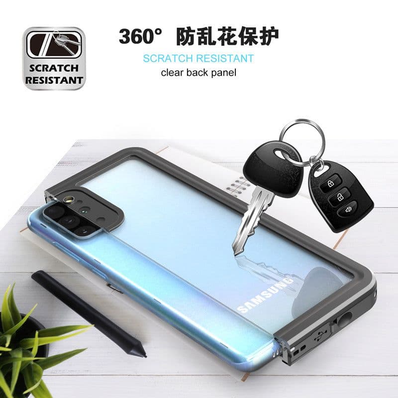 image-Suitable for Samsung Galaxy S20plus waterproof shell transparent anti-fall mobile phone protective cover 6.7 inch