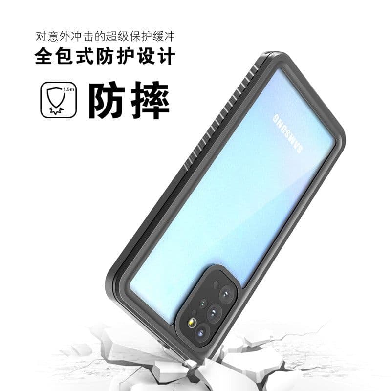 image-Suitable for Samsung Galaxy S20plus waterproof shell transparent anti-fall mobile phone protective cover 6.7 inch