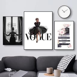 image-High Heels Books Perfume Bottle Magazine Modern Home Decoration Painting