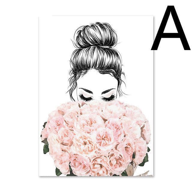 image-High Heels Books Perfume Bottle Magazine Modern Home Decoration Painting