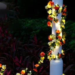 image-Rattan Lighting Chain Outdoor Courtyard Ornamental Festoon Lamp