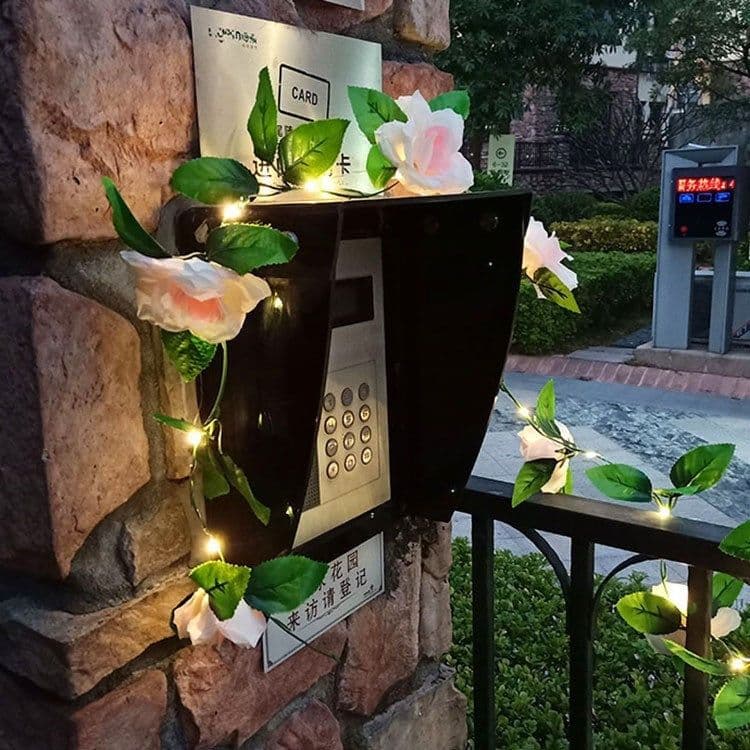 image-Rattan Lighting Chain Outdoor Courtyard Ornamental Festoon Lamp