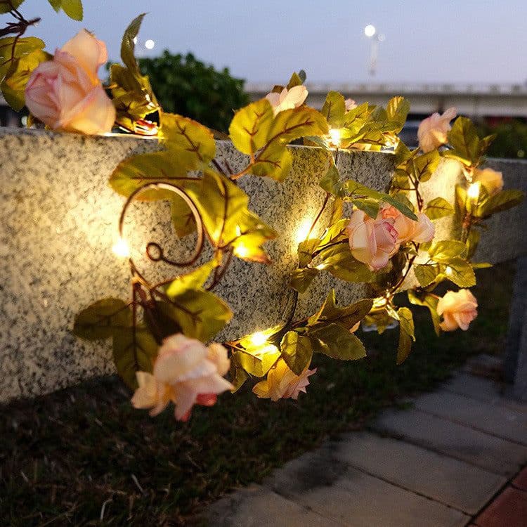 image-Rattan Lighting Chain Outdoor Courtyard Ornamental Festoon Lamp