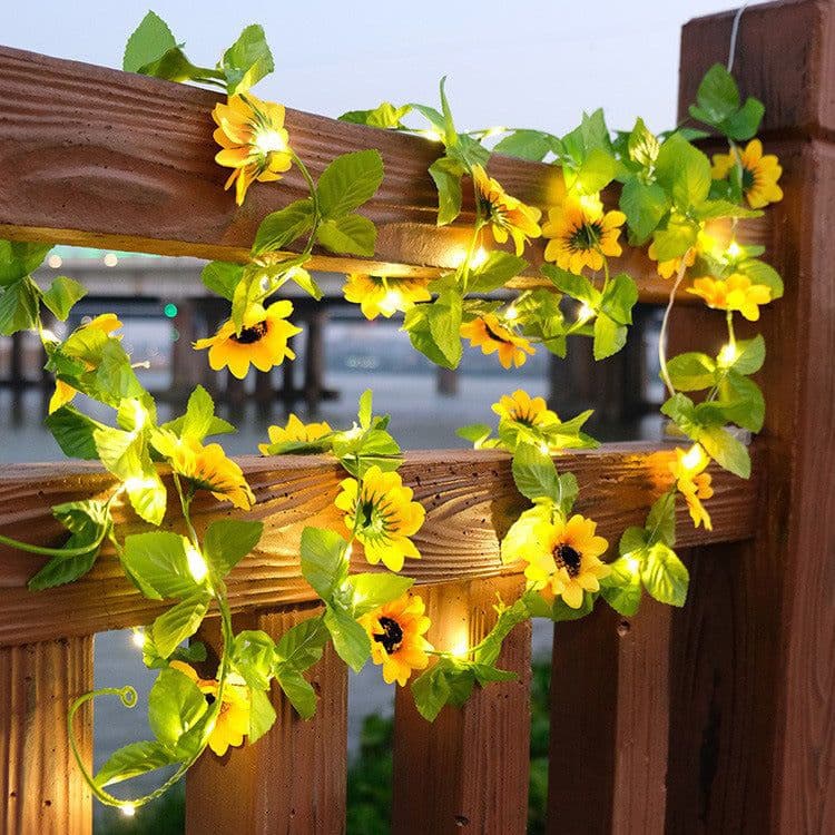 image-Rattan Lighting Chain Outdoor Courtyard Ornamental Festoon Lamp