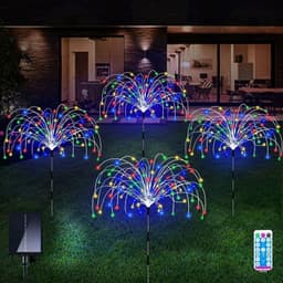 image-Solar Fireworks Lamp Drag A Waterproof Lawn Floor Outlet