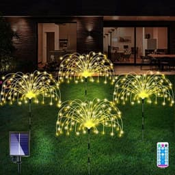 image-Solar Fireworks Lamp Drag A Waterproof Lawn Floor Outlet