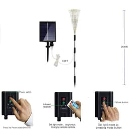image-Solar Fireworks Lamp Drag A Waterproof Lawn Floor Outlet