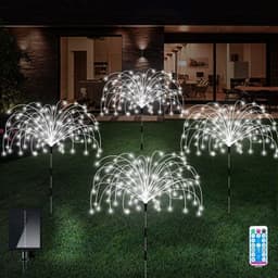 image-Solar Fireworks Lamp Drag A Waterproof Lawn Floor Outlet
