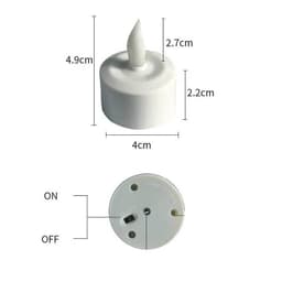 image-LED Glow Rechargeable Yellow Flashing Candle Lamp