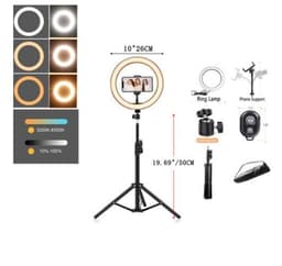 image-Ring Mobile Phone Holder Bracket Tripod Round Fill Light 3 Colors