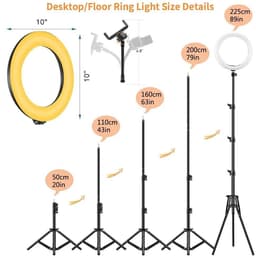 image-Ring Mobile Phone Holder Bracket Tripod Round Fill Light 3 Colors