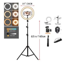 image-Ring Mobile Phone Holder Bracket Tripod Round Fill Light 3 Colors