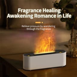 image-Flame Air Humidifier Ultrasonic 7 Colors Aroma Diffuser LED Cool Mist Maker Fogger Essential Oil Room Fragrance Office Home Decor