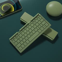 image-Mini Folding Bluetooth Keyboard Wireless Keypad Support3 Devices With Stand Rechargeable Foldable Keyboard For Phone Tablet