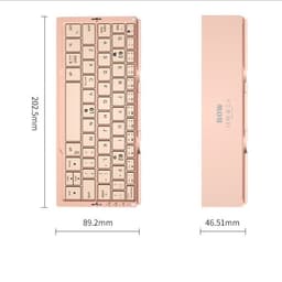 image-Mini Folding Bluetooth Keyboard Wireless Keypad Support3 Devices With Stand Rechargeable Foldable Keyboard For Phone Tablet