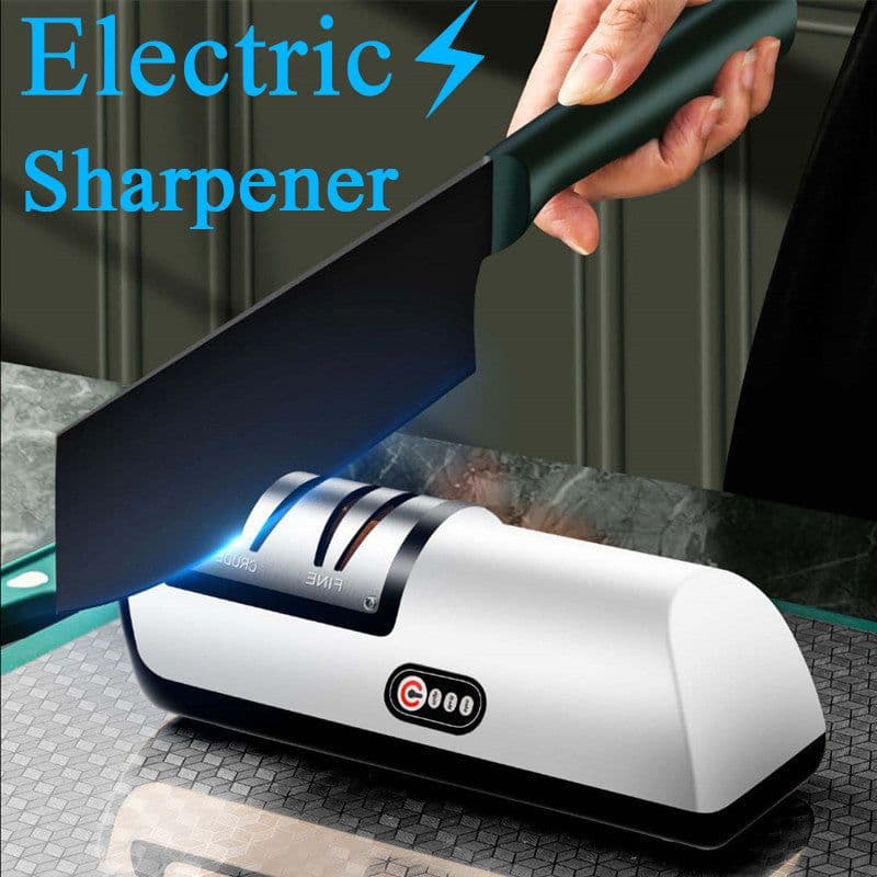 image-USB Rechargeable Electric Knife Sharpener Automatic Adjustable Kitchen Tool For Fast Sharpening Knives Scissors And Grinders Gadgets