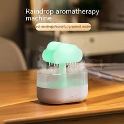 image-Rain Cloud Night Light Humidifier With Raining Water Drop Sound And 7 Color Led Light Essential Oil Diffuser Aromatherapy