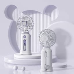 image-2-in-1 Handheld Fan Fast Charging Power Supply Portable Handheld Small Fan Desktop Silent Mini Fan For Home