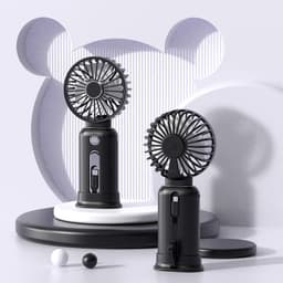 image-2-in-1 Handheld Fan Fast Charging Power Supply Portable Handheld Small Fan Desktop Silent Mini Fan For Home