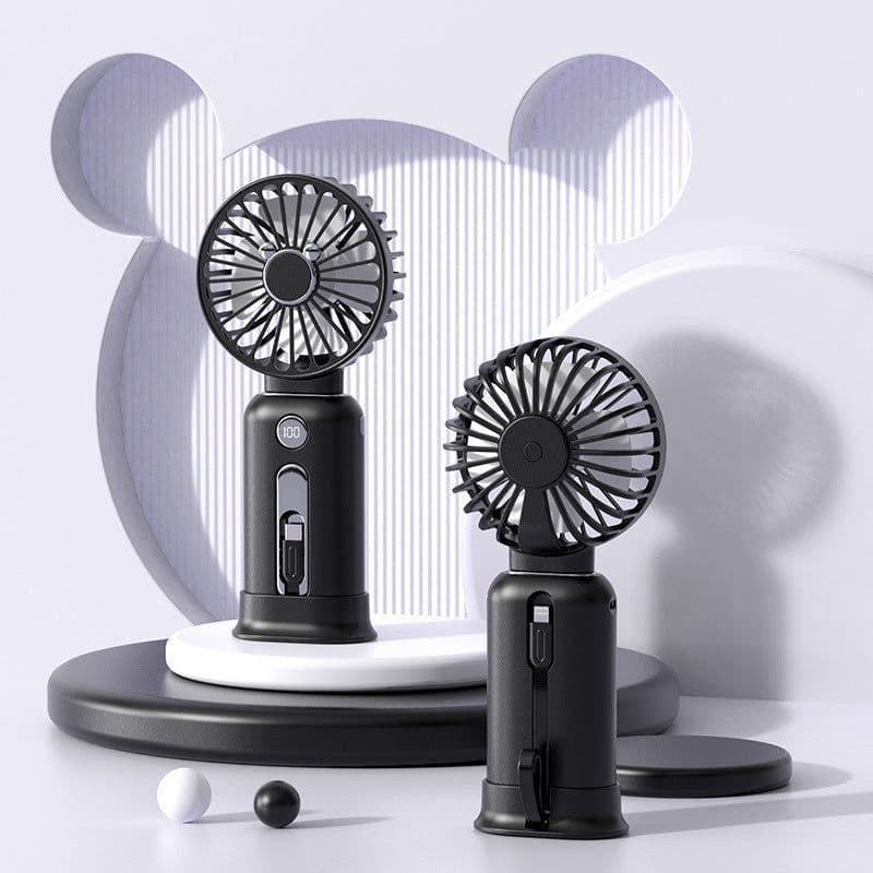 image-2-in-1 Handheld Fan Fast Charging Power Supply Portable Handheld Small Fan Desktop Silent Mini Fan For Home