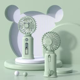 image-2-in-1 Handheld Fan Fast Charging Power Supply Portable Handheld Small Fan Desktop Silent Mini Fan For Home