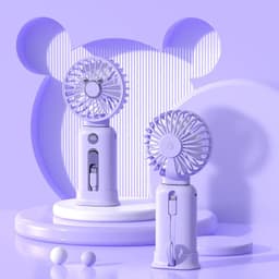image-2-in-1 Handheld Fan Fast Charging Power Supply Portable Handheld Small Fan Desktop Silent Mini Fan For Home