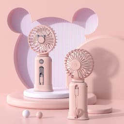 image-2-in-1 Handheld Fan Fast Charging Power Supply Portable Handheld Small Fan Desktop Silent Mini Fan For Home