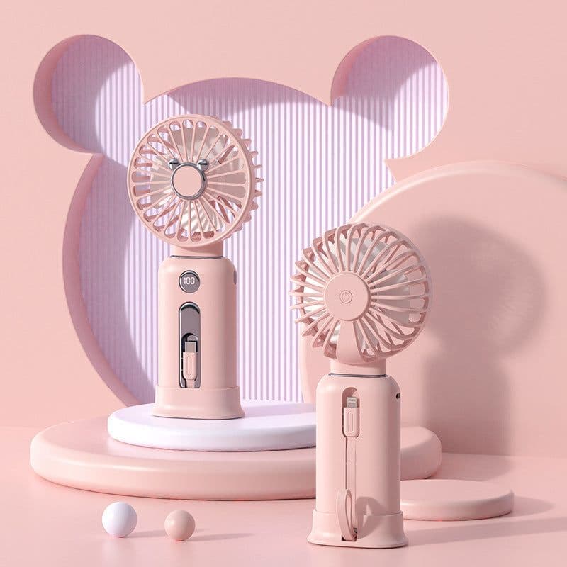 image-2-in-1 Handheld Fan Fast Charging Power Supply Portable Handheld Small Fan Desktop Silent Mini Fan For Home