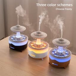 image-New UFO Raindrop Humidifier Water Drop Air Humidifier USB Aromatherapy Essential Oils Aroma Air Diffuser Household Mist Maker Home Decor