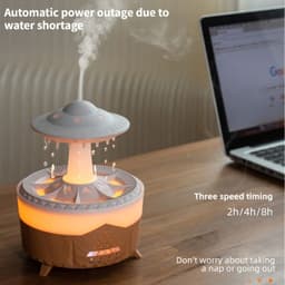image-New UFO Raindrop Humidifier Water Drop Air Humidifier USB Aromatherapy Essential Oils Aroma Air Diffuser Household Mist Maker Home Decor