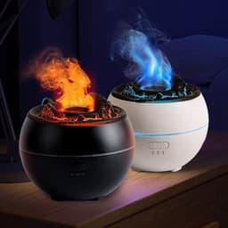 image-Flame Aroma Diffuser Household Desk Aromatherapy Humidifier