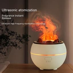 image-Flame Aroma Diffuser Household Desk Aromatherapy Humidifier