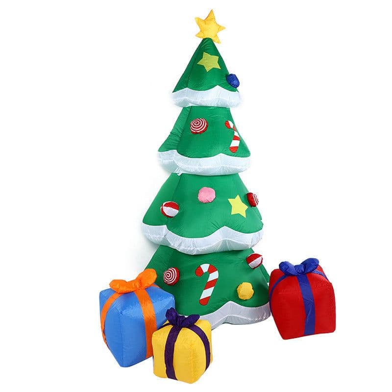 image-Christmas LED Lights Glowing Santa Tree Snowman Inflatable Doll Outdoor Yard Garden Decor