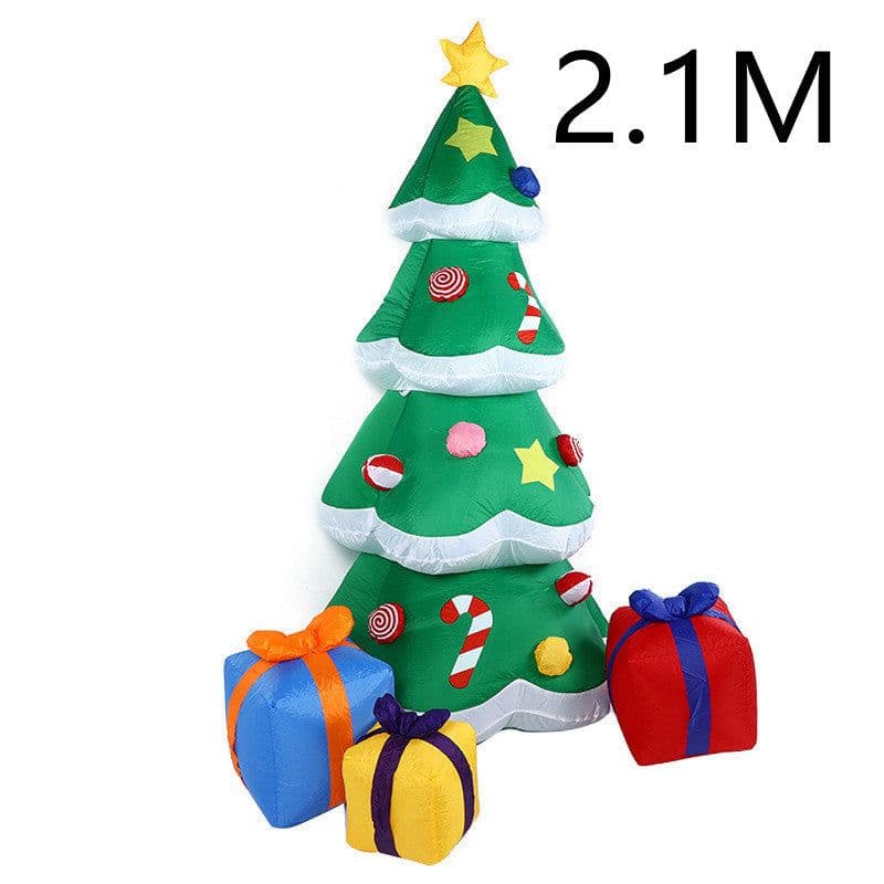image-Christmas LED Lights Glowing Santa Tree Snowman Inflatable Doll Outdoor Yard Garden Decor