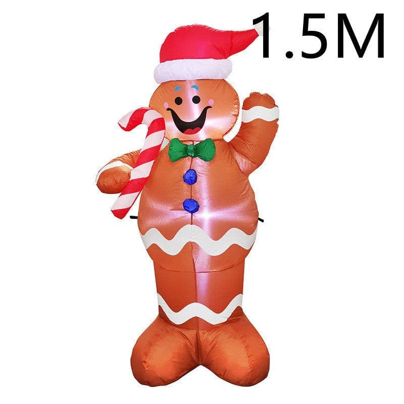image-Christmas LED Lights Glowing Santa Tree Snowman Inflatable Doll Outdoor Yard Garden Decor