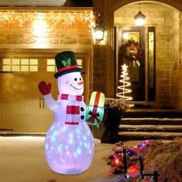 image-Christmas LED Lights Glowing Santa Tree Snowman Inflatable Doll Outdoor Yard Garden Decor